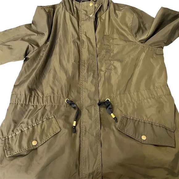 Miss Lili Women's Petite Green Hooded Lightweight Jacket PS Casual - Picture 3 of 12